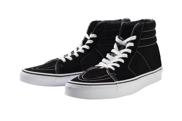 istock Black High Top Canvas Sneakers 1043062658
