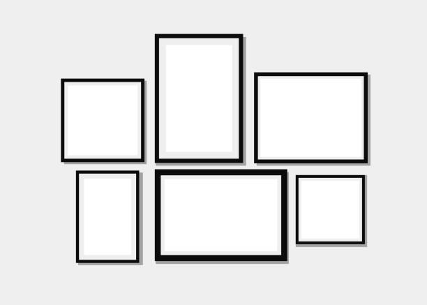 istock Frame Design. Frame for picture. Set of black blank photo frames 1043062812