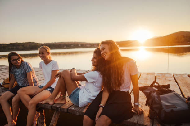 istock Relaxing day at the lake in sunset 1043070668