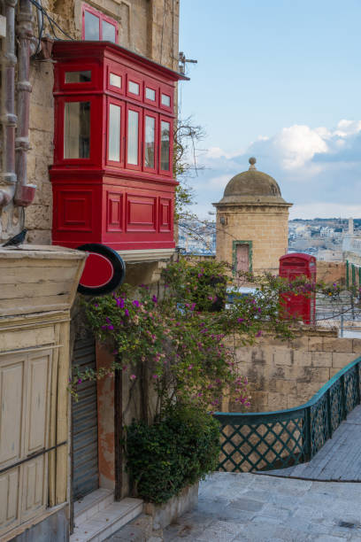 typical narrow alley in Malta, island Gozo