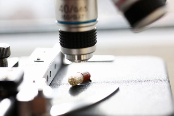istock The head microscope on the background of 1043075022