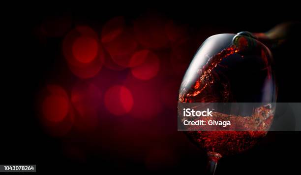 Wine On Dark Red Stock Photo - Download Image Now - Wine, Maroon, Backgrounds