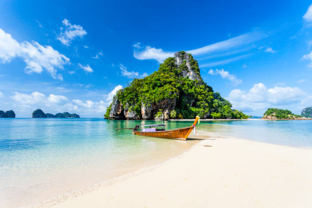 istock beautiful sea beach and blue sky 1043079074