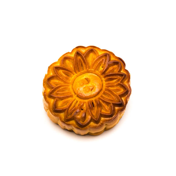 istock Studio shot of Vietnamese moon cake isolated on white 1043088878