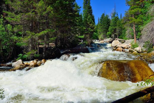 istock Whitewater in rocky mountains national park, Colorado 1043088884
