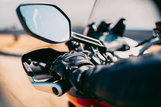 istock Motorcycle riding on a coastal road. 1043089084