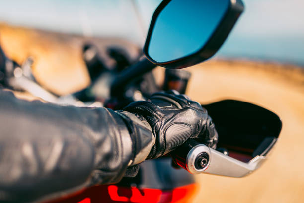 istock Motorcycle riding on a coastal road. 1043089782