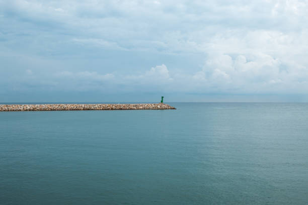 istock Green beacon in Cambrils, Costa Dorada 1043099514
