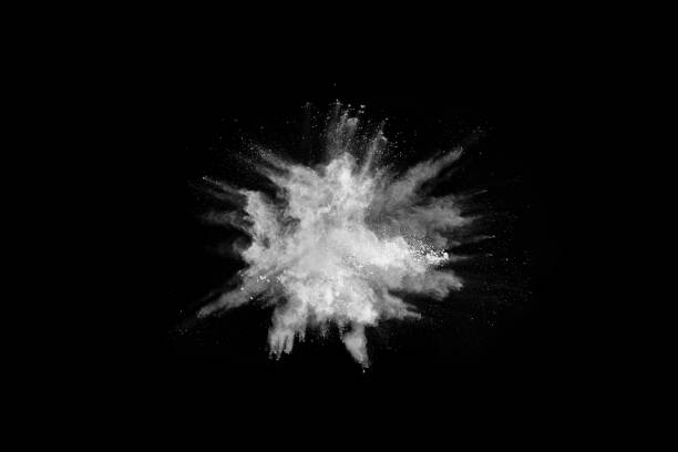 istock White powder explosion on white background. Colored cloud. Colorful dust explode. Paint Holi. 1043100098
