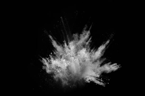istock White powder explosion on white background. Colored cloud. Colorful dust explode. Paint Holi. 1043100112