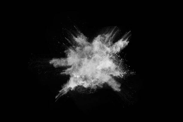 istock White powder explosion on white background. Colored cloud. Colorful dust explode. Paint Holi. 1043100142