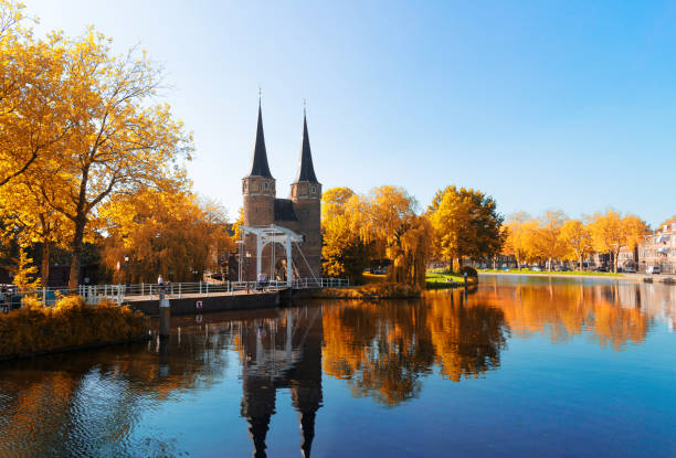 istock Oosrpoort gate in Delft, Netherlands 1043100338