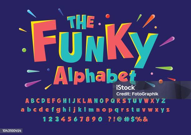 Funky Font Stock Illustration - Download Image Now - Typescript, Fun, Alphabet