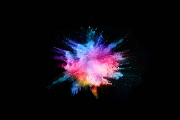 istock abstract colored dust explosion on a black background.abstract powder splatted background,Freeze motion of color powder exploding/throwing color powder, multicolored glitter texture. 1043100506