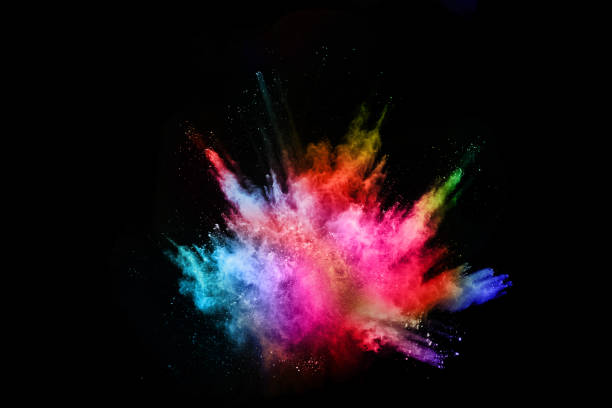 istock abstract colored dust explosion on a black background.abstract powder splatted background,Freeze motion of color powder exploding/throwing color powder, multicolored glitter texture. 1043100542