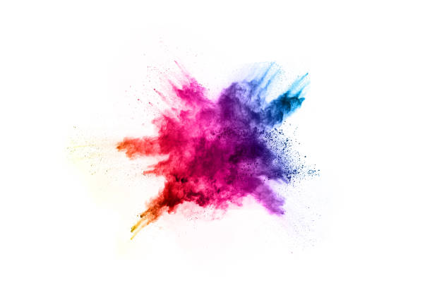 istock abstract powder splatted background. Colorful powder explosion on white background. Colored cloud. Colorful dust explode. Paint Holi. 1043100684