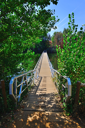Puente sobre el río Bullaque de las Tablas de la Yedra, en Piedrabuena, Ciudad Real, España. photo