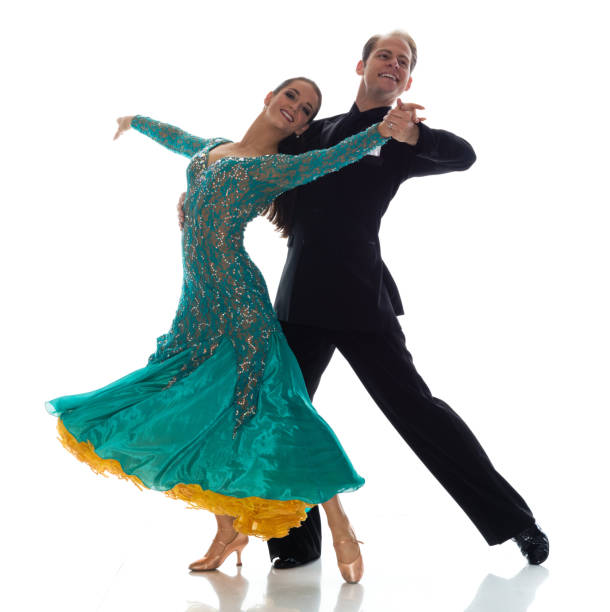 istock Attractive ballroom dancers 1043105070