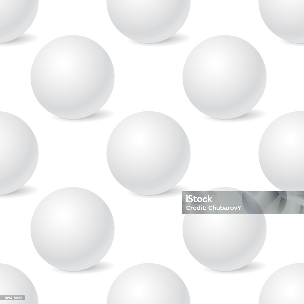 White Sphere Pattern White Sphere Mockup 3d Template Seamless Pattern Stock Illustration ...