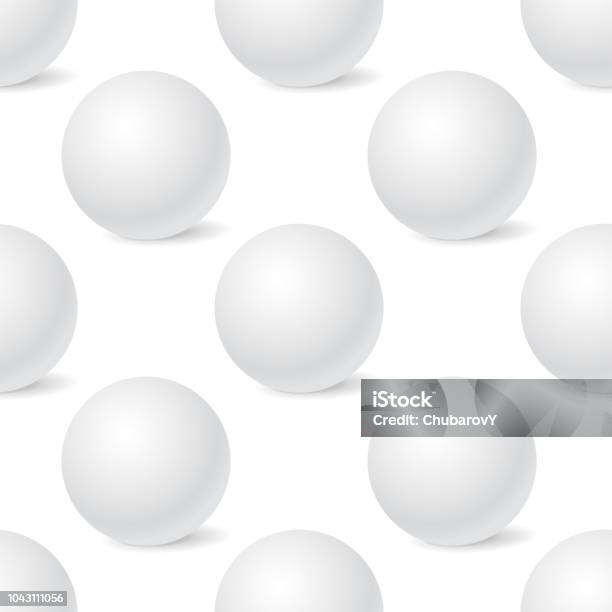White Sphere Pattern White Sphere Mockup 3d Template Seamless Pattern Stock Illustration ...