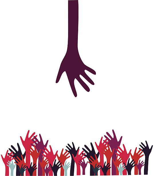 vector hands. vector art illustration