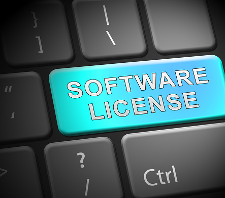 Software License Certified Application Code 3d Illustration Means Application Program Certificate Agreement