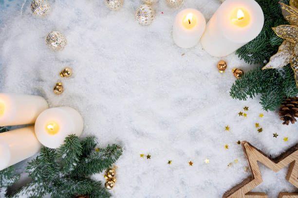 istock Christmas scene with snow 1043124558