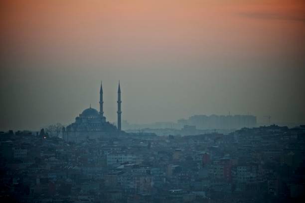 istock Mosque at sunset as seen from Galata district 1043128000