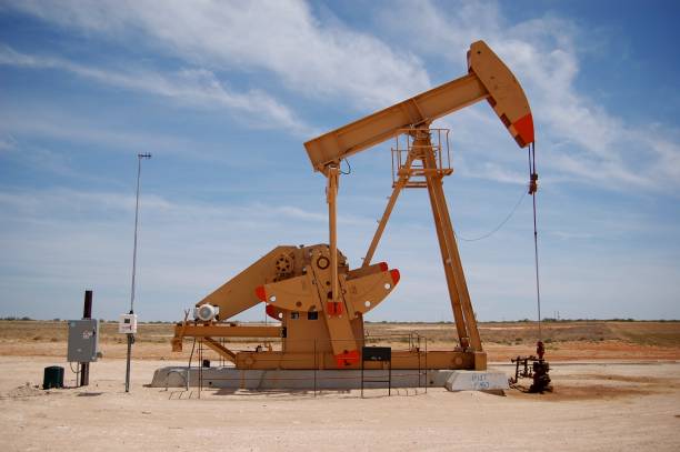 istock Pumping unit in Midland County, Texas 1043128032