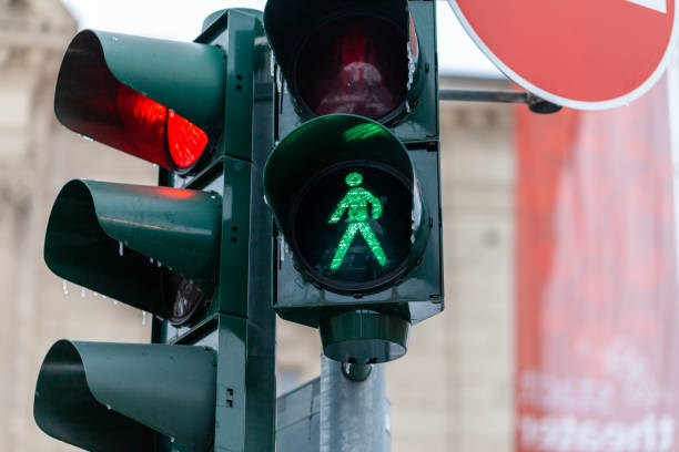 german traffic sign on street in Nuremberg, Germany german traffic sign on street in Nuremberg, Germany ampelmännchen photos stock pictures, royalty-free photos & images