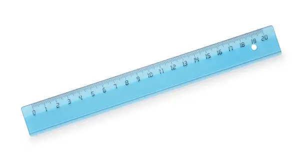 Photo of Plastic ruler isolated on white