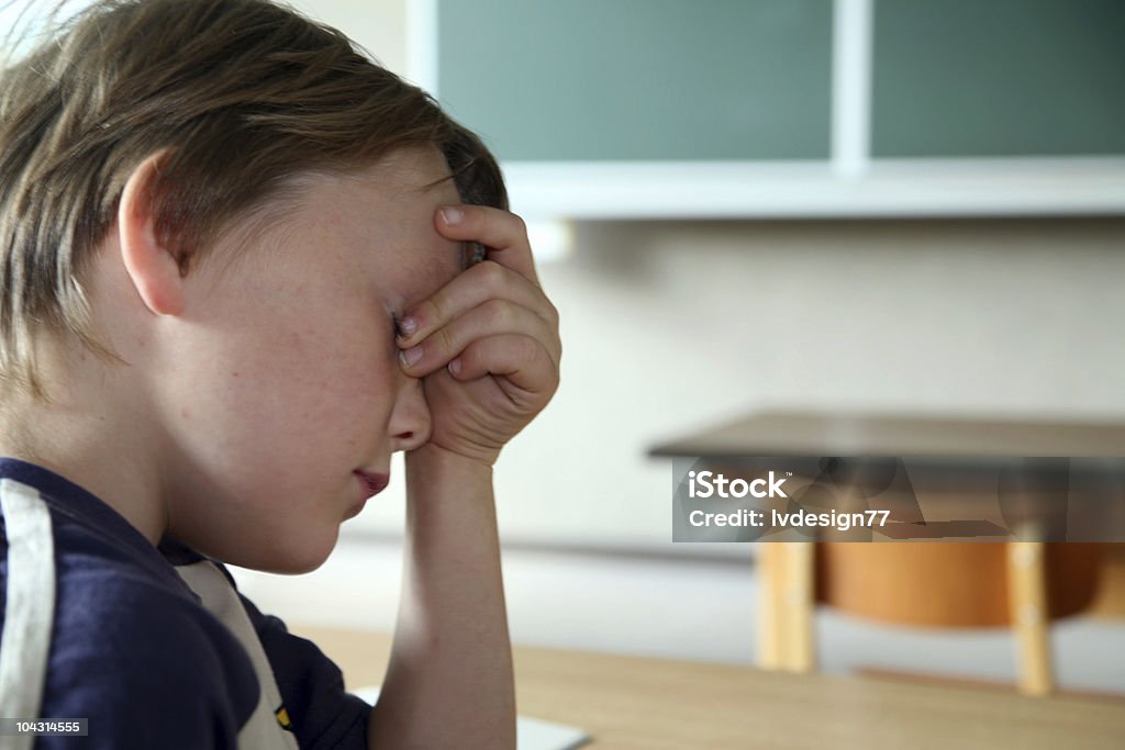 Sad schoolboy  Child Stock Photo
