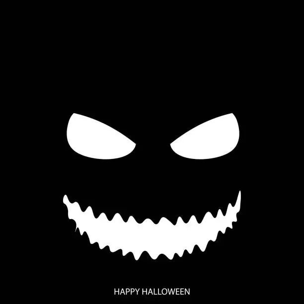 Vector illustration of Happy Halloween mask background. Vector.