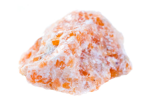 istock Orange and white calcite crystal rock 104314907