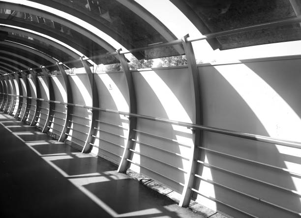 istock Diagonal bridge tunnel architecture background 1043150406