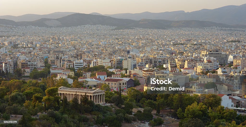 Vista de Atenas - Foto de stock de Atenas - Grécia royalty-free