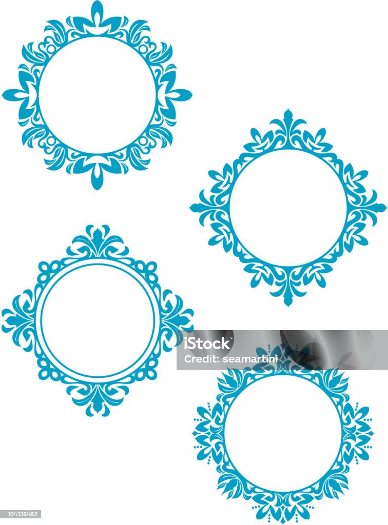 Set mit Kreis frames - Lizenzfrei Abstrakt Vektorgrafik