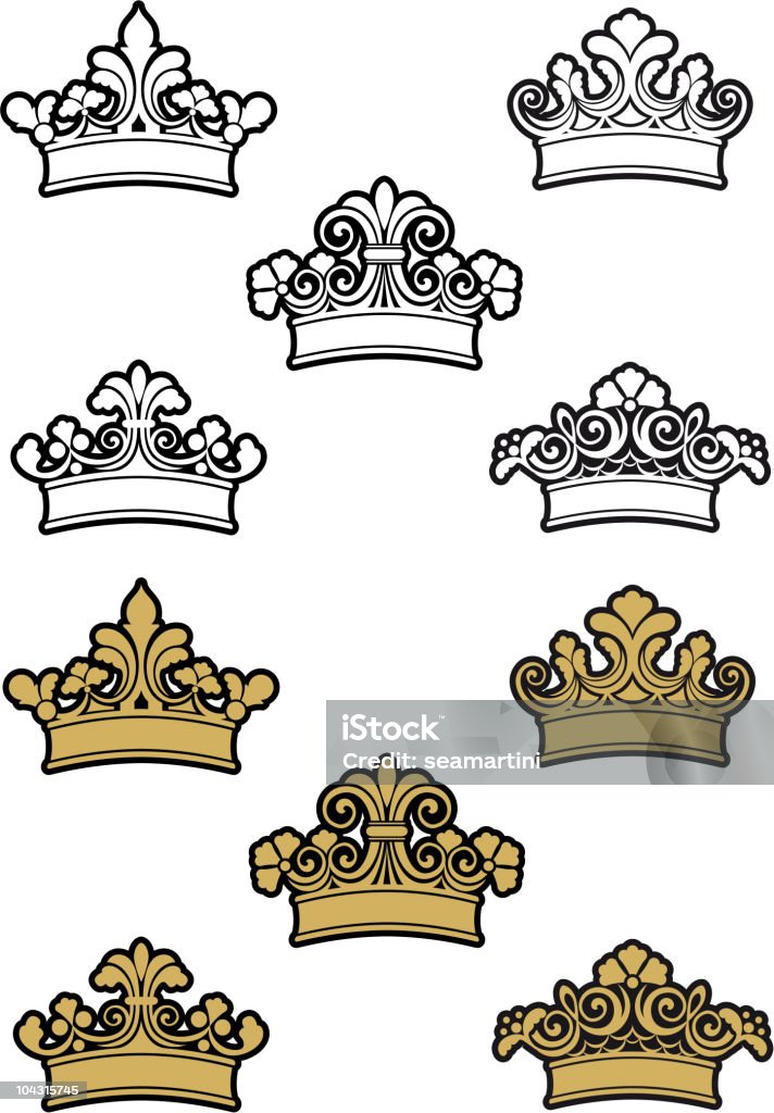 Zestaw królewski z Korony - Grafika wektorowa royalty-free (Autorytet)