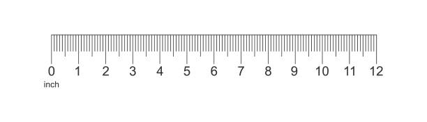 Ruler 12 Inch Icon In Flat Style Meter Measure Instrument Vector