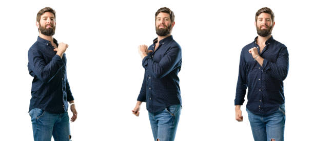 istock proud, excited and arrogant, pointing with victory face 1043161844