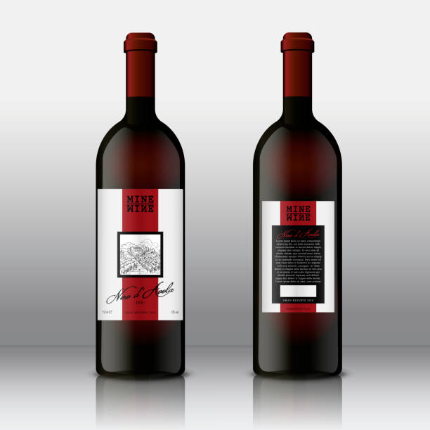 Modern Hight Quality Wine Labels vector art illustration