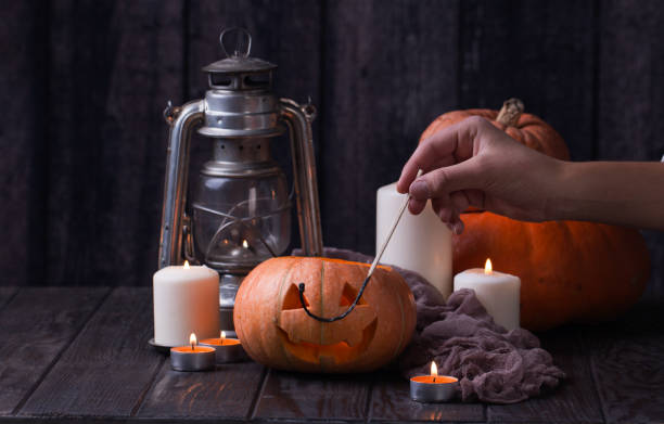 istock Halloween still life background with copy space 1043190522