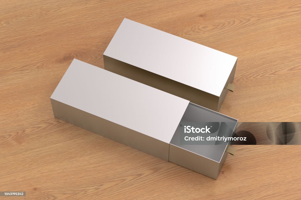 Empty Box Long Line Open And Closed Blank Empty Long Boxes Stock Photo - Download Image Now ...