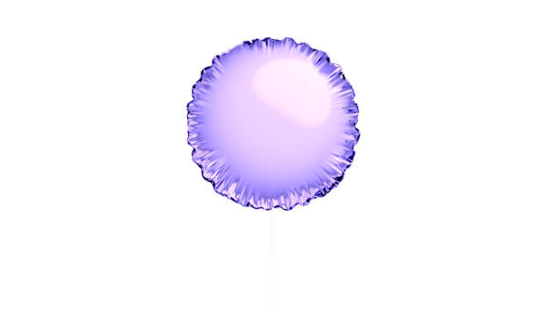 Purple balloon 3D Render Purple realistic balloon on background. Party balloons event design decoration. Balloons isolated in the air. Party decorations wedding, birthday, celebration, anniversary. Purple balloon 3D Render helium balloon stock pictures, royalty-free photos & images