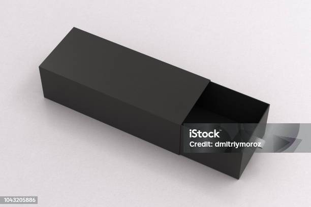 Empty Box Long Line Open Blank Empty Long Box Stock Photo - Download Image Now ...