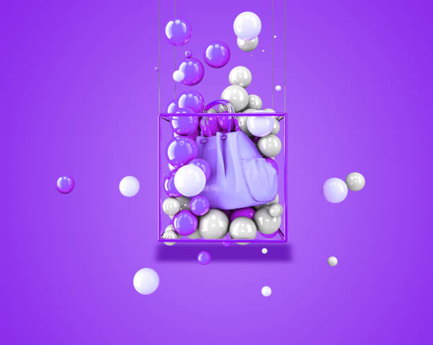 istock Purple woman bag 3D Render 1043206674