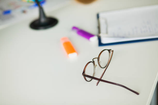 istock Business teamwork brainstorming concept glasses on office table 1043211984