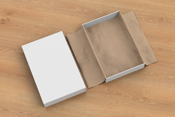 istock gift box mockup with unfolded wrapping paper 1043212138