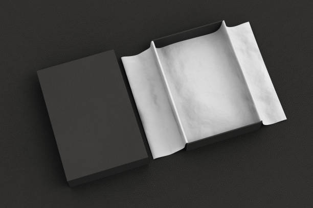 istock gift box mockup with unfolded wrapping paper 1043212292