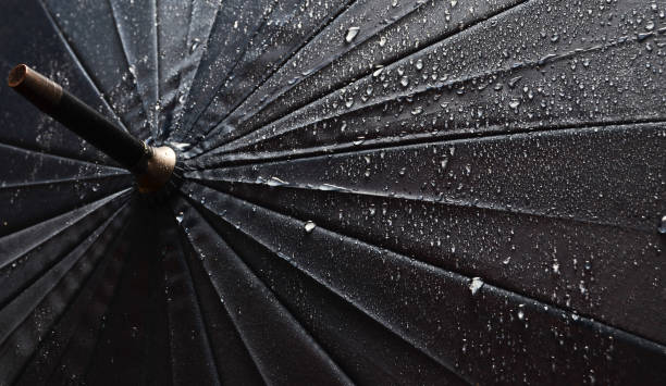 istock Umbrella in water drops 1043212504